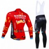 Set Fietsshirt Lange Mouw + Lange Koersbroek 2022 Bahrain Victorious Rood